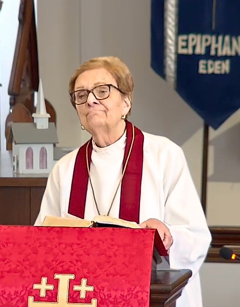 The Rev. Barbara Cooke, Sunday service priest