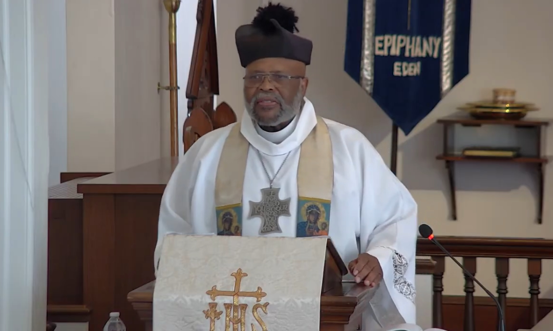 The Rev. Franklyn Colebrooke, Sunday service priest