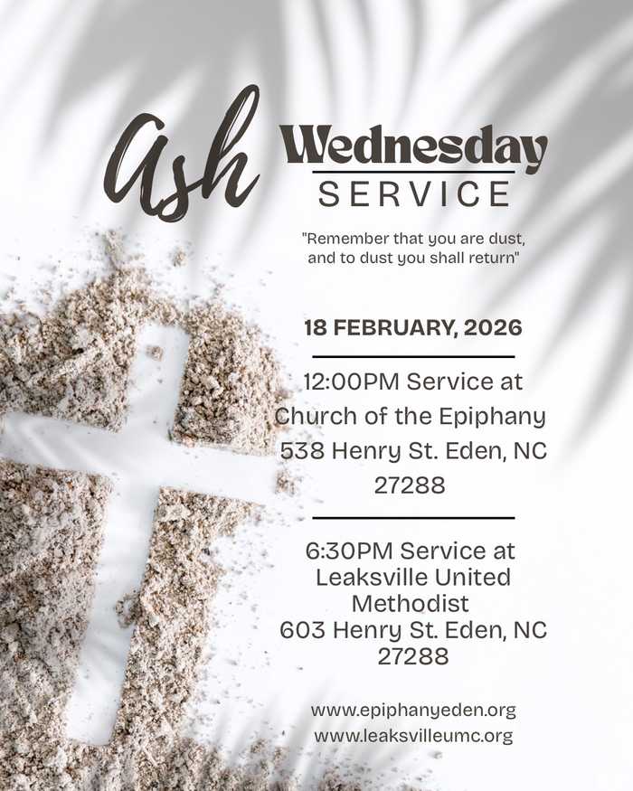Ash Wednesday Services at Epiphany and LUMC