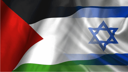 Palestine and Israel flags