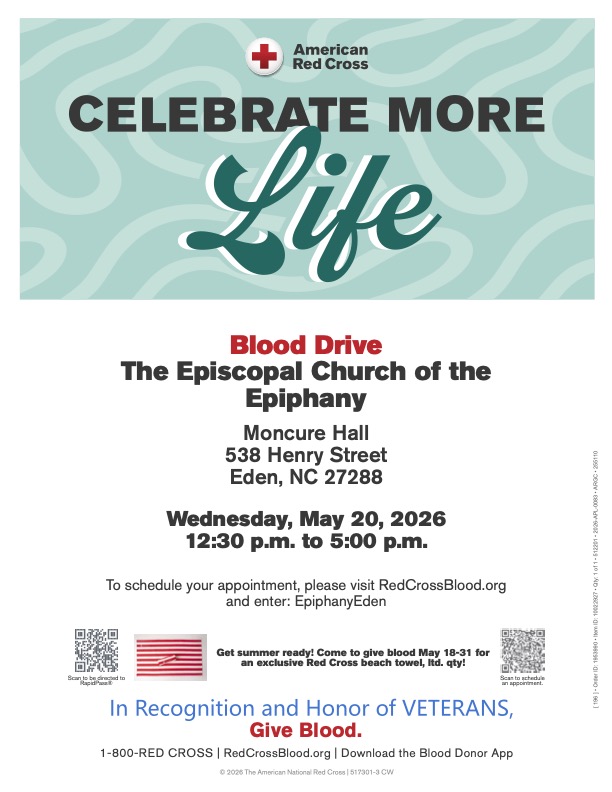 Blood Drive May 20, 2026